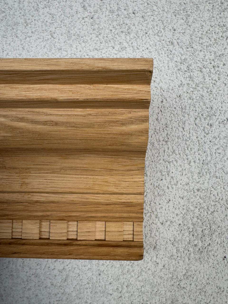 Карниз массив Дуб без покрытия 140 мм (до 2000 мм)